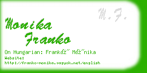 monika franko business card