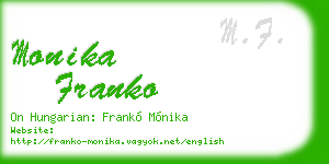 monika franko business card